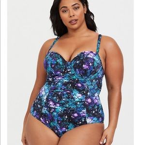 Torrid Size 3 mermaid print swimsuit